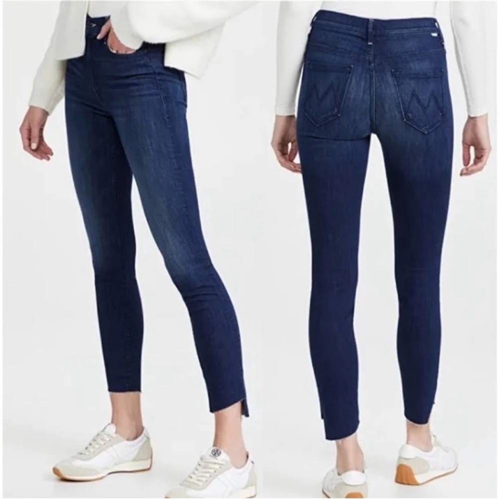 MOTHER Dark Blue Ankle Jeans